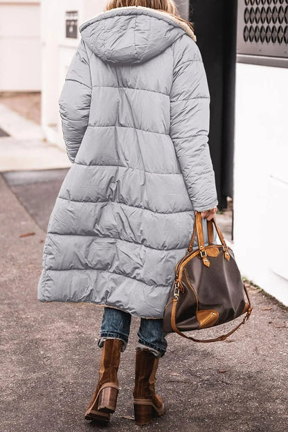 Marlowe | Women's Reversible Puffer Hooded Sherpa Coat