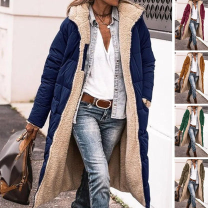 Marlowe | Women's Reversible Puffer Hooded Sherpa Coat