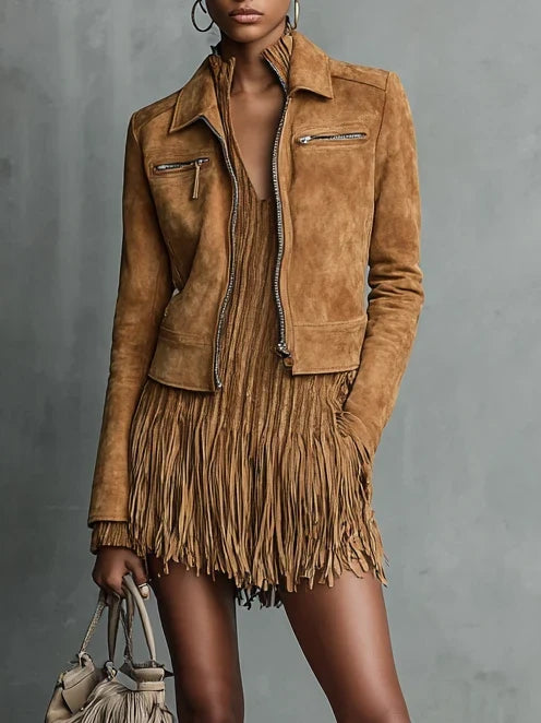 Sorrel | Cropped Suede Zip Jacket
