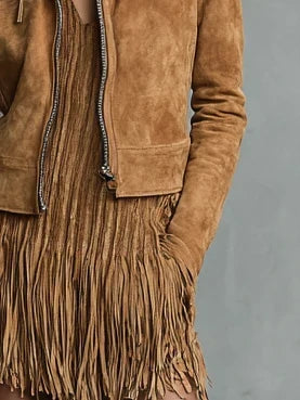 Sorrel | Cropped Suede Zip Jacket