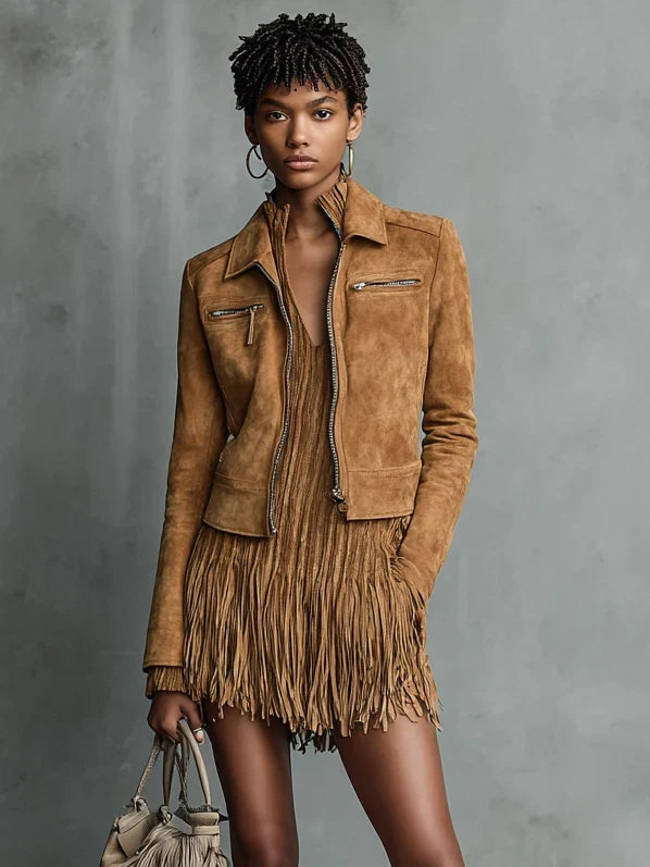 Sorrel | Cropped Suede Zip Jacket