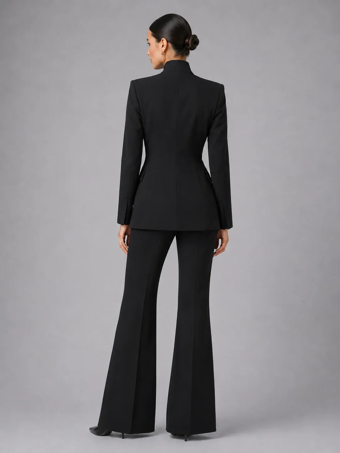 Sylvie | Women's Stand Collar Blazer Trouser Suit