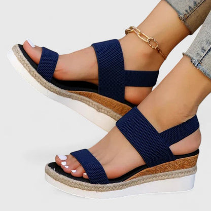 Astra | Knit Wedge Comfort Sandals
