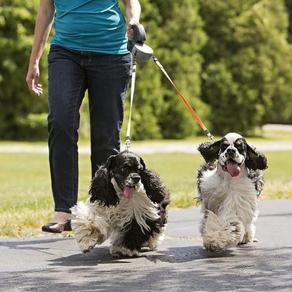 Double Dog Leash :  Dog - Reflective Rope Leash for 2 Dogs