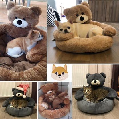 Warm Cute Bear Pet Bed