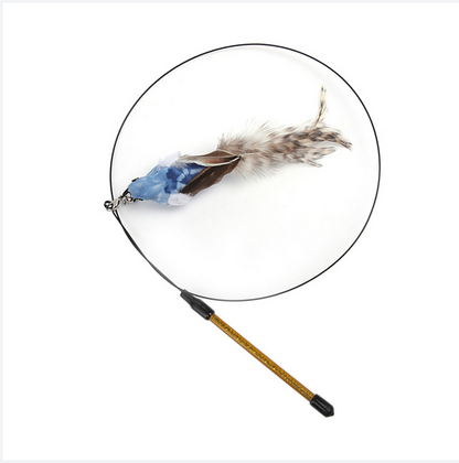 Simulation Bird interactive Cat Toy Funny Feather Bird with Bell Cat Stick Toy for Kitten Playing Teaser Wand Toy Cat Supplies