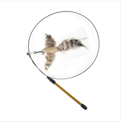 Simulation Bird interactive Cat Toy Funny Feather Bird with Bell Cat Stick Toy for Kitten Playing Teaser Wand Toy Cat Supplies